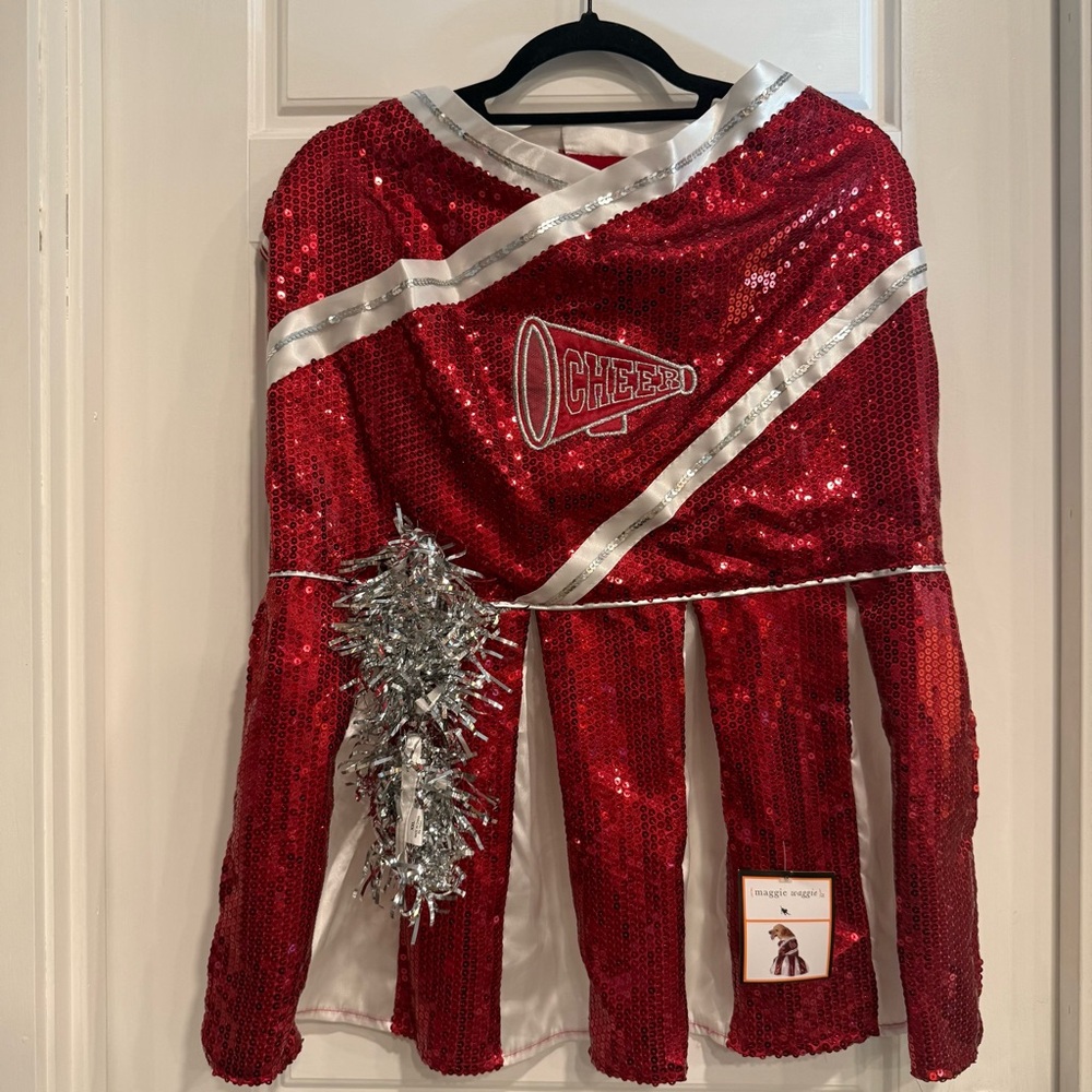 Maggie Waggy Sequin Cheerleader Dog Costume | XXL | New With Tags - Picture 1 of 10